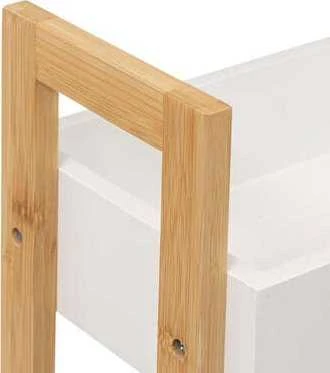 5five Simply Smart BAMBOO vonios vežimėlis, bambukinė spintelė - 3 lygių