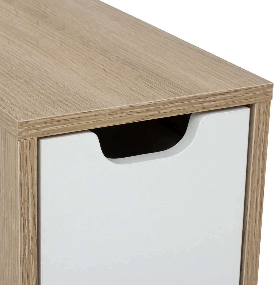 5five Simply Smart LOA siaura modulinė spintelė, 3 stalčiai, 80 cm
