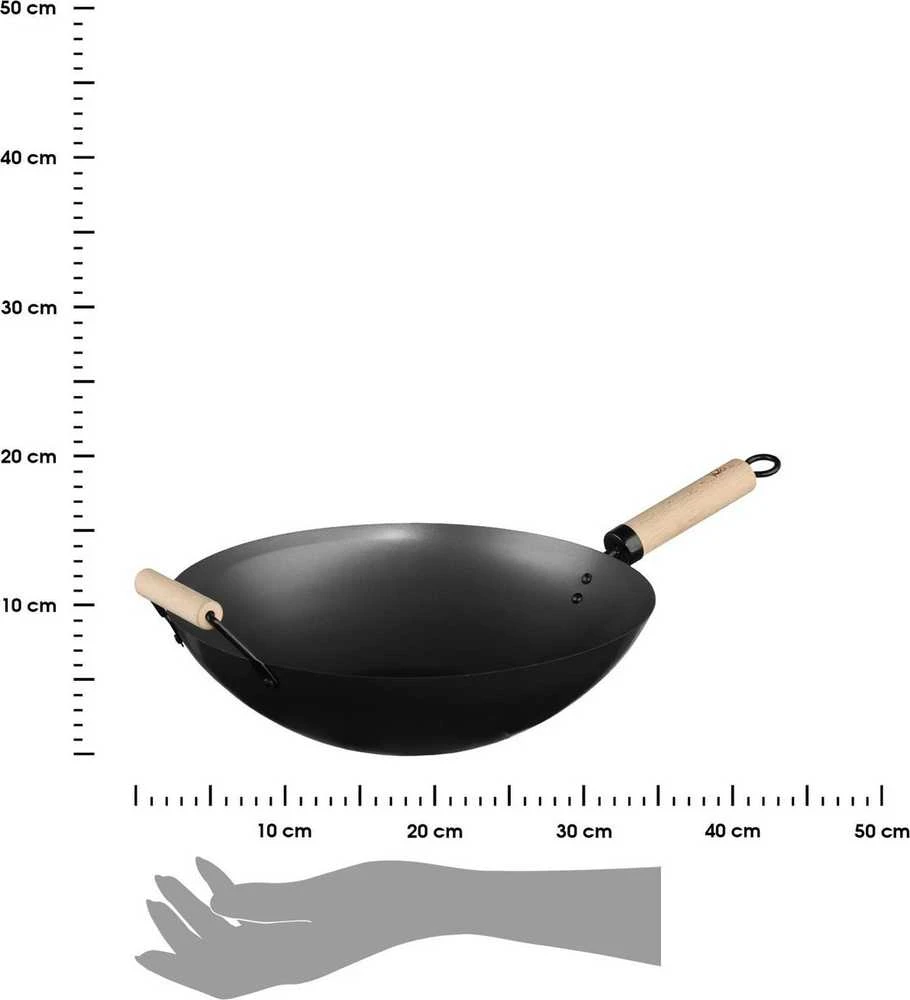 Wok keptuvė Secret de Gourmet Juoda Nerūdijantis plienas Ø 35 cm
