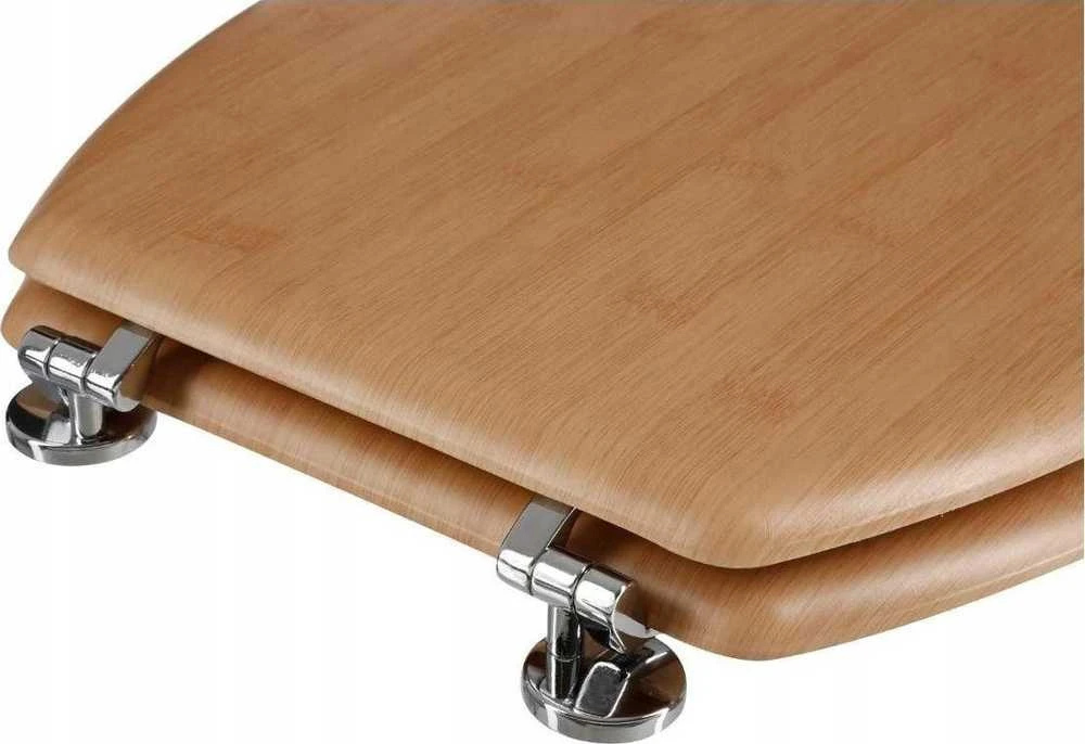 5five Simply Smart MDF klozeto sėdynė, bambuko efektas, universali
