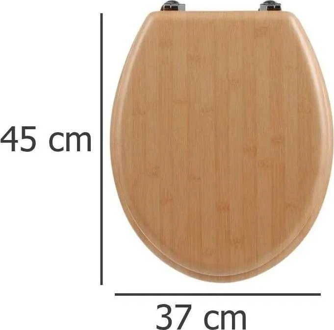 5five Simply Smart MDF klozeto sėdynė, bambuko efektas, universali