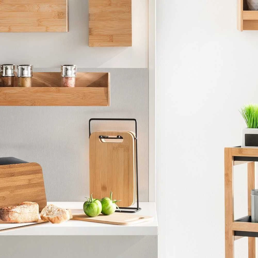 5five Simply Smart PIECES Bambukinės lentos pjaustymui ant metalinio stovo, 4 vnt