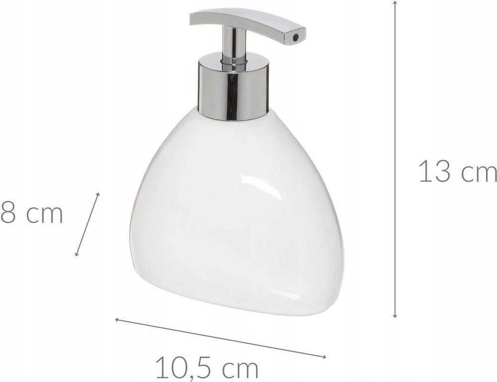 5five Simply Smart ŠILKINIS muilo dozatorius, keramika, balta