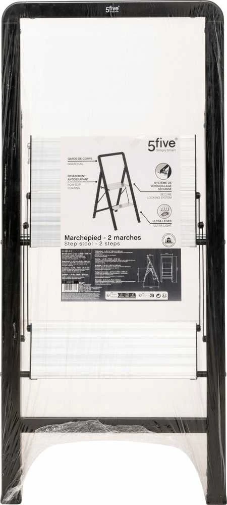 5five Simply Smart 2 pakopų aliuminio kopėčios EASY, aukštis 83 cm