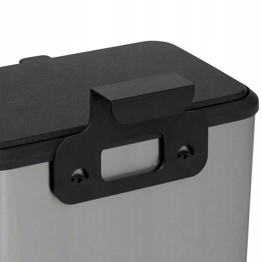 5five Simply Smart Steel ECO bio šiukšliadėžė su nerūdijančio plieno korpusu, 5 l