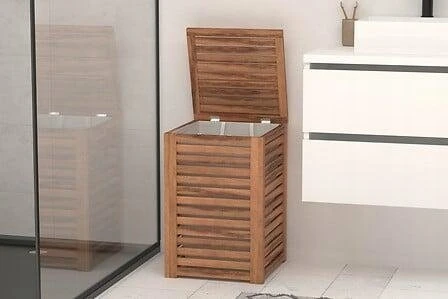5five Simply Smart ACACIA medinis skalbinių krepšelis, 65 l