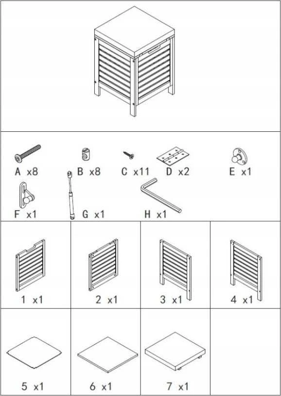 5five Simply Smart BAMBOO vonios taburetė su skalbinių krepšeliu, 2in1