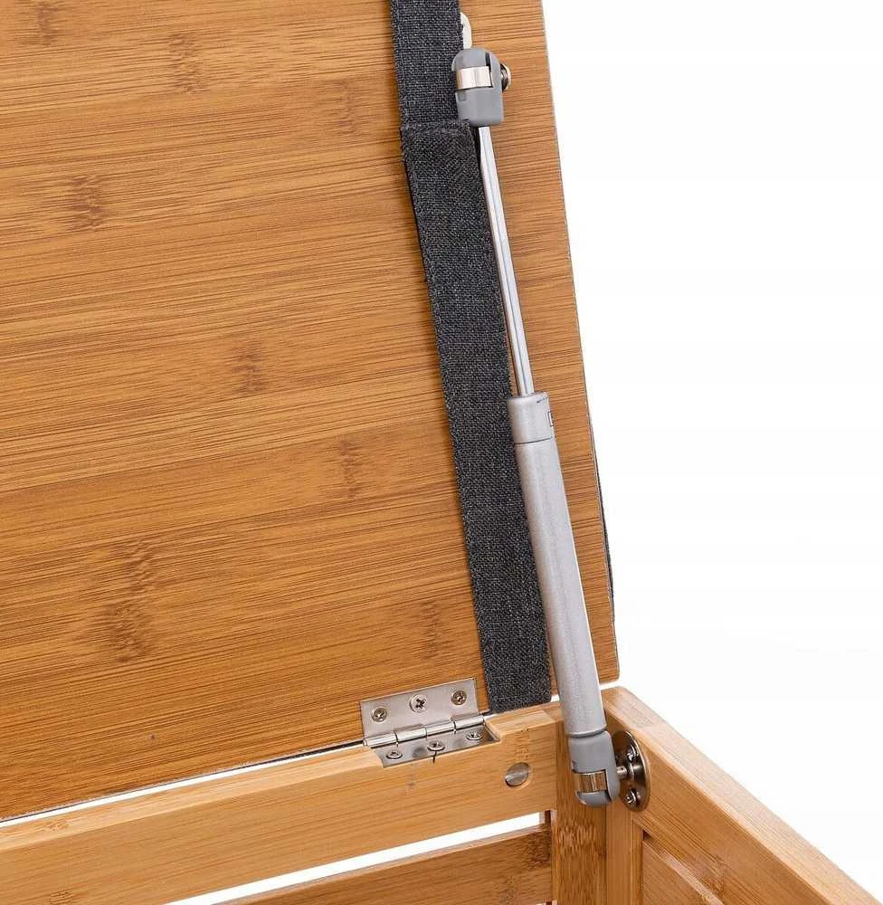 5five Simply Smart BAMBOO vonios taburetė su skalbinių krepšeliu, 2in1