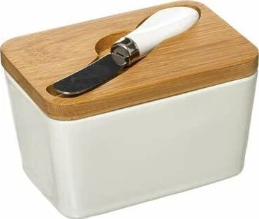 5five Simply Smart Bamboo Maselka su žirklėmis, keramikinė su bambukiniu dangteliu
