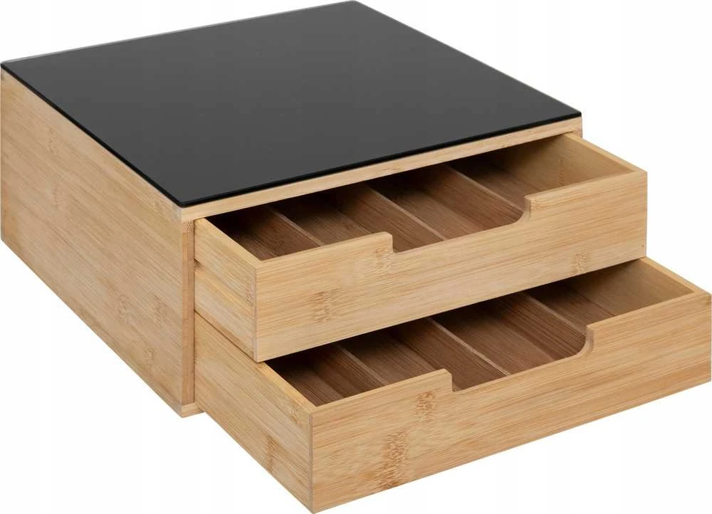 5five Simply Smart Bamboo Juoda bambuko kavos kapsulės talpykla