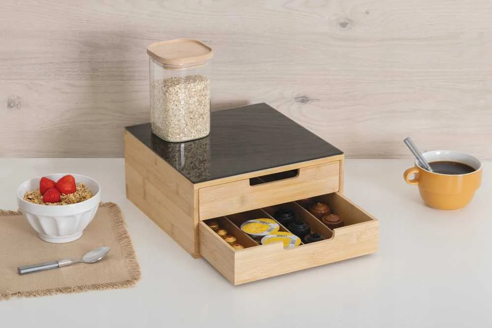 5five Simply Smart Bamboo Juoda bambuko kavos kapsulės talpykla