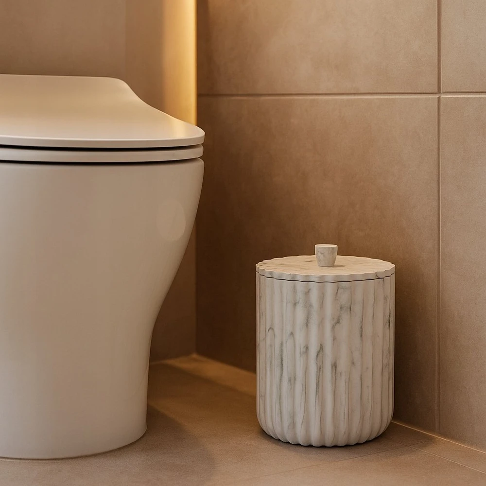 5five Simply Smart Maža marmuro rašto šiukšliadėžė MARBY, 5 l