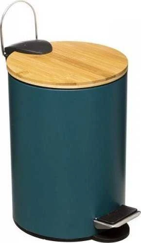 5five Simply Smart Vonios šiukšlių išvežimas su bambukine danga MODERN, mėlyna, 3 l