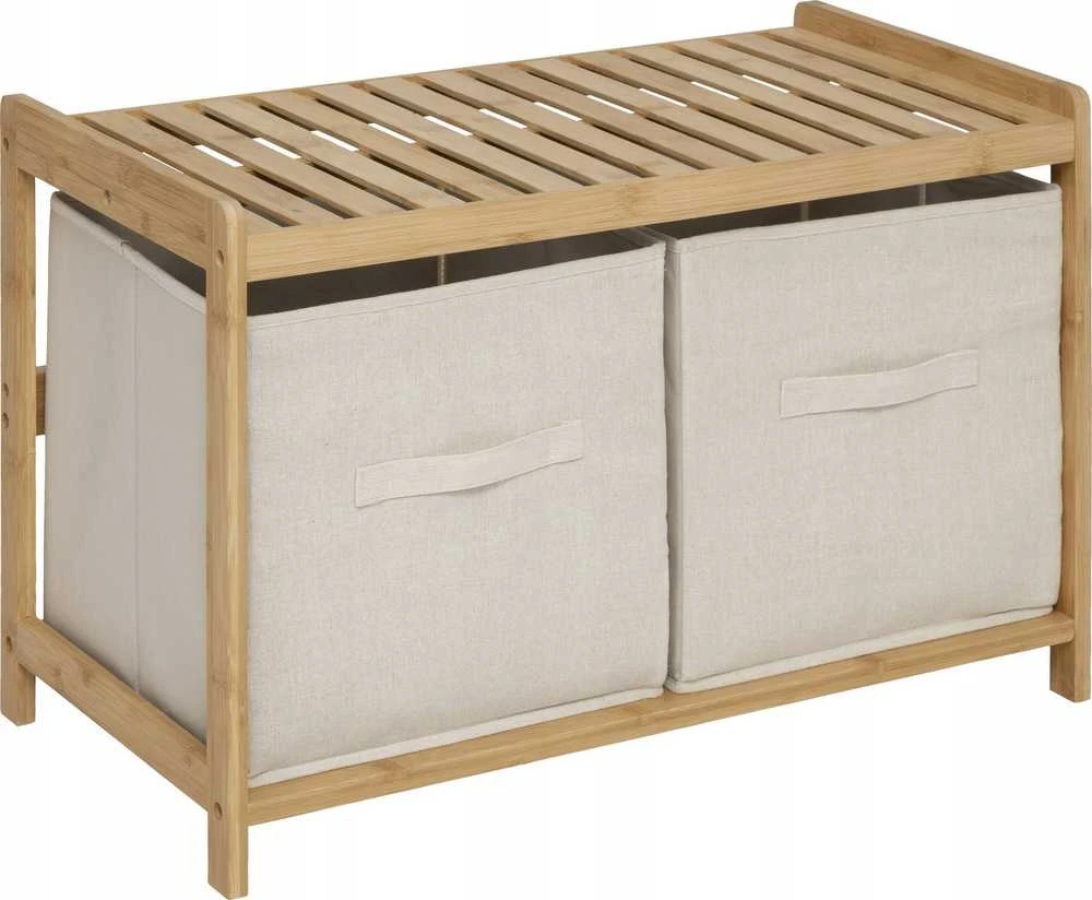 5five Simply Smart Bench TIDY BOX vonios suoliukas, 2 talpyklos, 66,8 x 44 x 35 cm