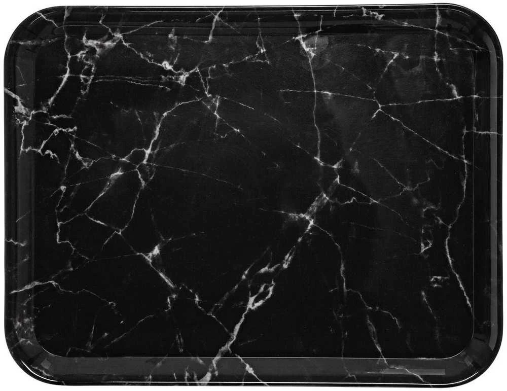 Five_S_Smart Padėklas 33x43cm juodo marmuro spalvos