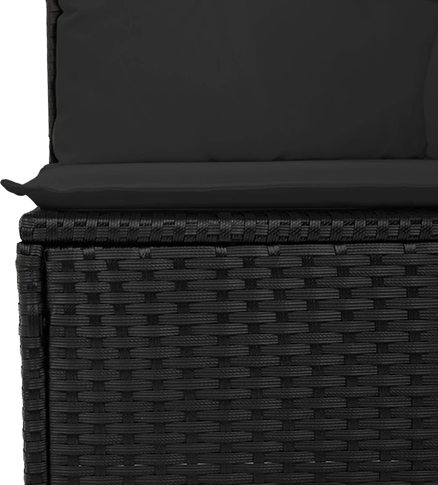 Sodo Sofų Rinkinys 6 vnt. Juoda poliratanas