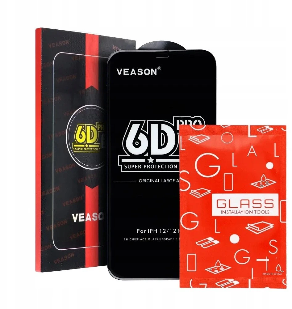 Szkło Hartowane 6D do Xiaomi Redmi Note 14S - Pro Veason Glass juoda