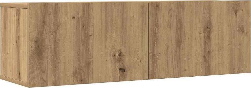 TV staliukas 7 dalių sieninis televizoriaus spintelės komplektas Artisan Oak
