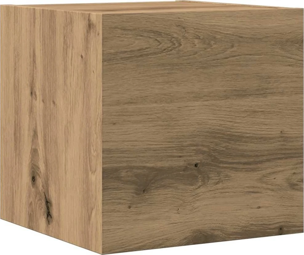 TV staliukas 7 dalių sieninis televizoriaus spintelės komplektas Artisan Oak
