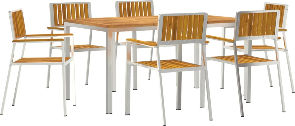 Lauko valgomojo komplektas 7 vnt. 150 x 90 x 75 cm