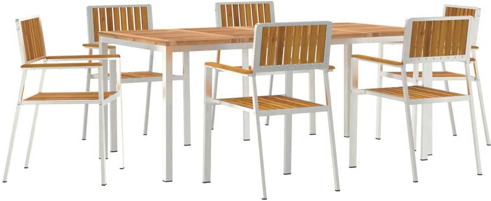 Lauko valgomojo komplektas 7 vnt. 180 x 90 x 75 cm
