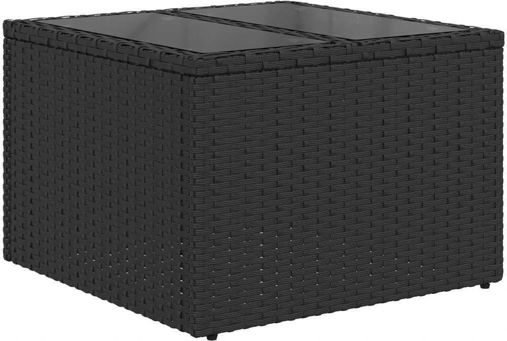 Sofos komplektas 7 vnt. Juoda poliratanas