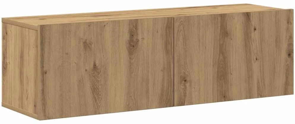 TV staliukas 7 dalių sieninis televizoriaus spintelės komplektas Artisan Oak