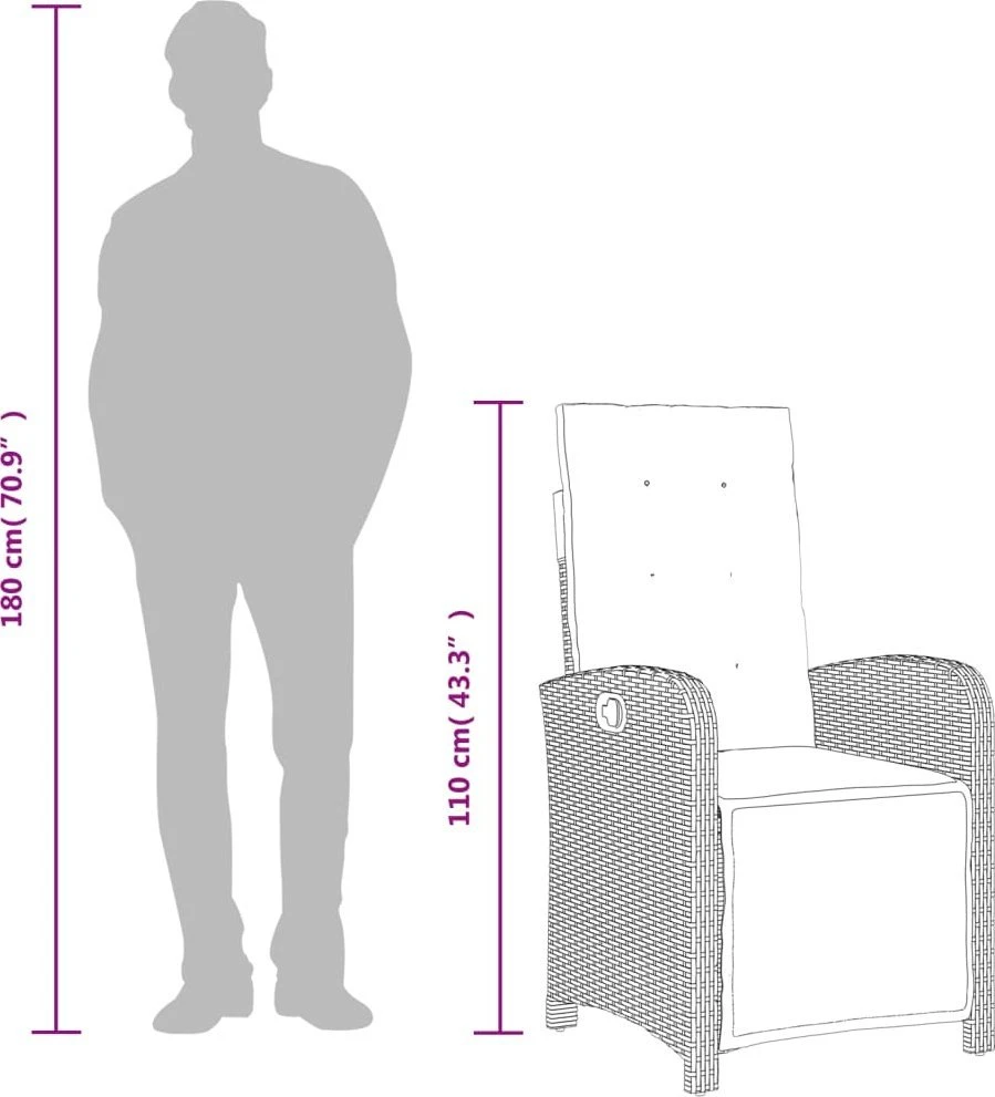 Sofa Sodo komplektas su pagalvėlėmis, 7 dalių, juodas, poliratanas