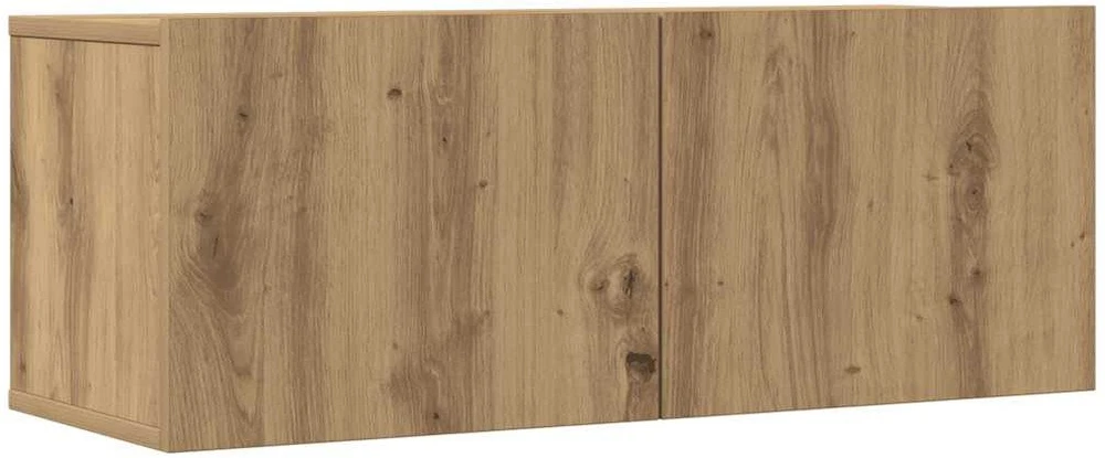 TV staliukas 7 dalių sieninis televizoriaus spintelės komplektas Artisan Oak