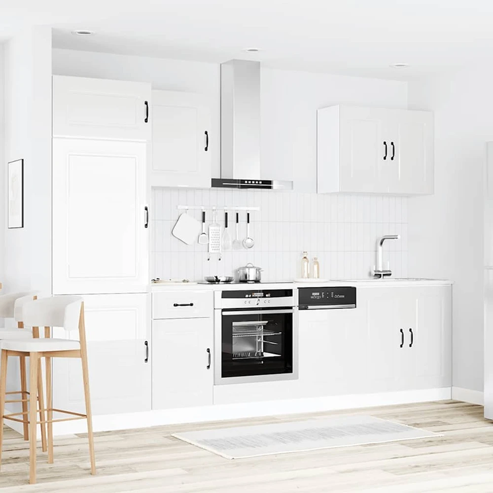 Virtuvinių spintelių komplektas, 7 dalių, Kalmar, balta
