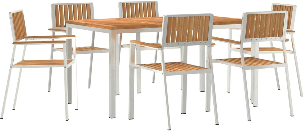 Lauko valgomojo komplektas 7 vnt. 150 x 90 x 75 cm