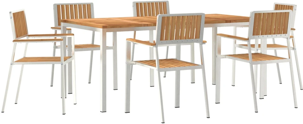 Lauko valgomojo komplektas 7 vnt. 180 x 90 x 75 cm