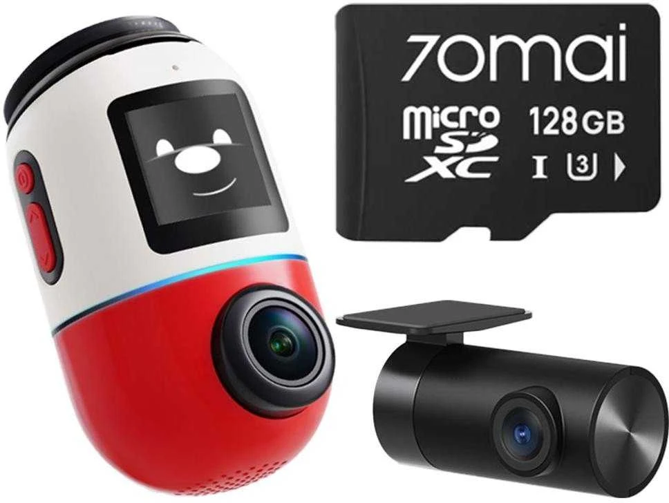 70mai Omni X800 4K rinkinys, raudonas + 70mai SD kortelė 128GB