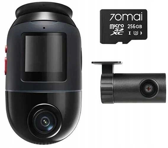 70mai Omni X800 4K set Juoda + karta 70mai SD 256GB