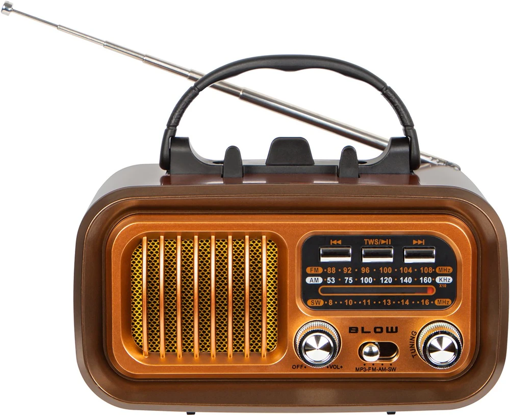 Nešiojamasis analoginis AM/FM radijas BT BLOW RA16 saulės energija