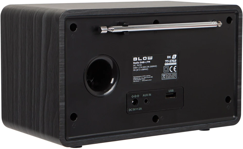 Nešiojamasis virtuvinis radijas FM/DAB+ BLOW RK5 BT juodas