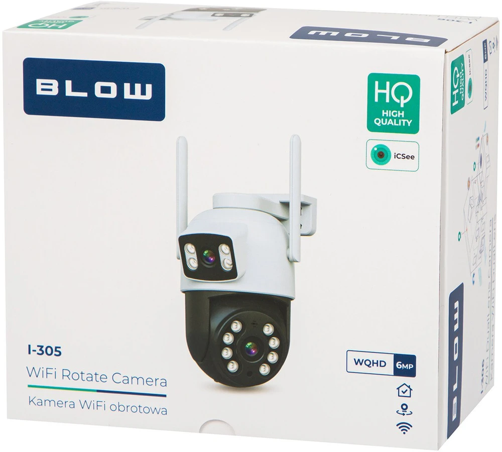 BLOW WiFi dviejų objektyvų 6MP kamera I-306 ICSEE