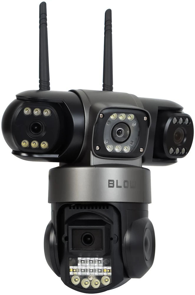 BLOW WiFi kamera su 3 objektyvais, 6MP, V380, juoda