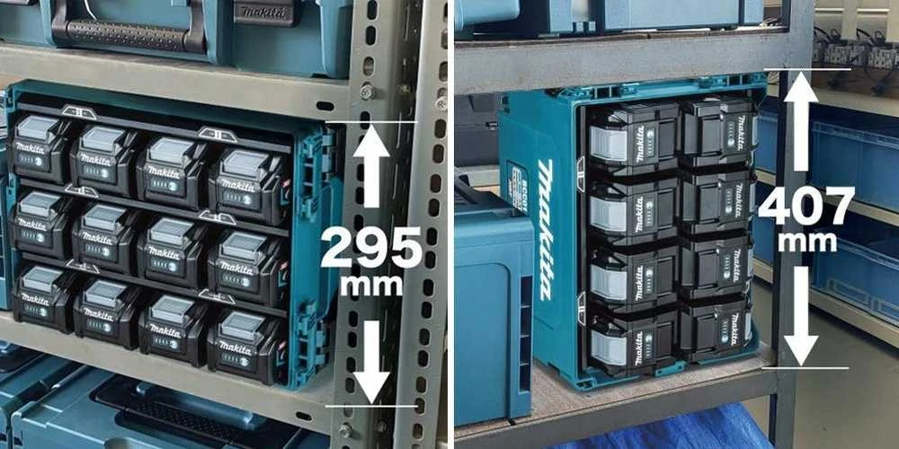 Makita 1914U3-7 Akumuliatorių įkrovimo STOTELĖS BCC01: 8 lizdai
