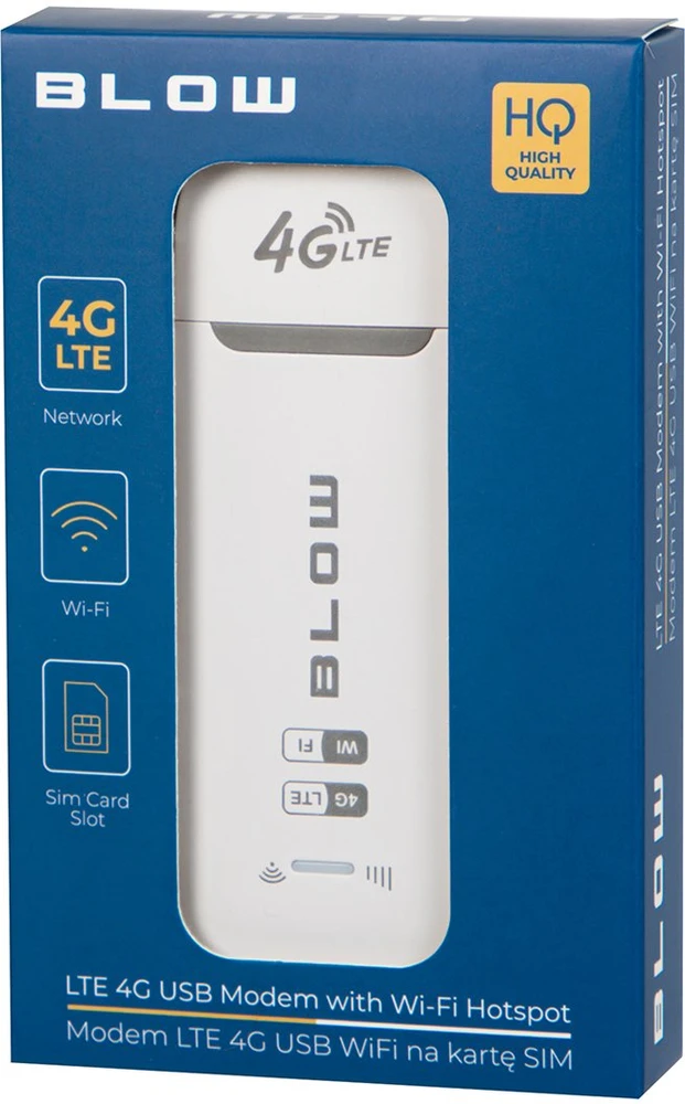 LTE 4G USB WiFi BLOW modemas SIM kortelei