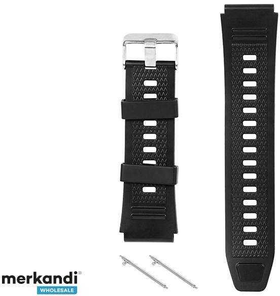 Išmanusis laikrodis Dirželis laikrodžiui Samartwatch BLOW X18 X19 X21 – juodas silikoninis V2
