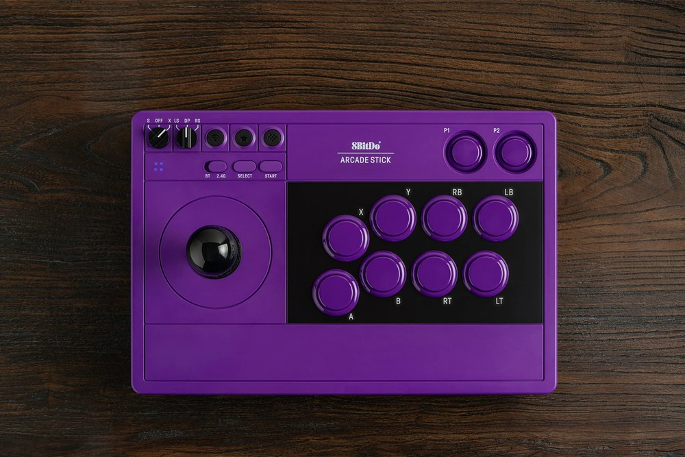 8BitDo Arcade Stick valdymo pultas violetinis (RET00940)