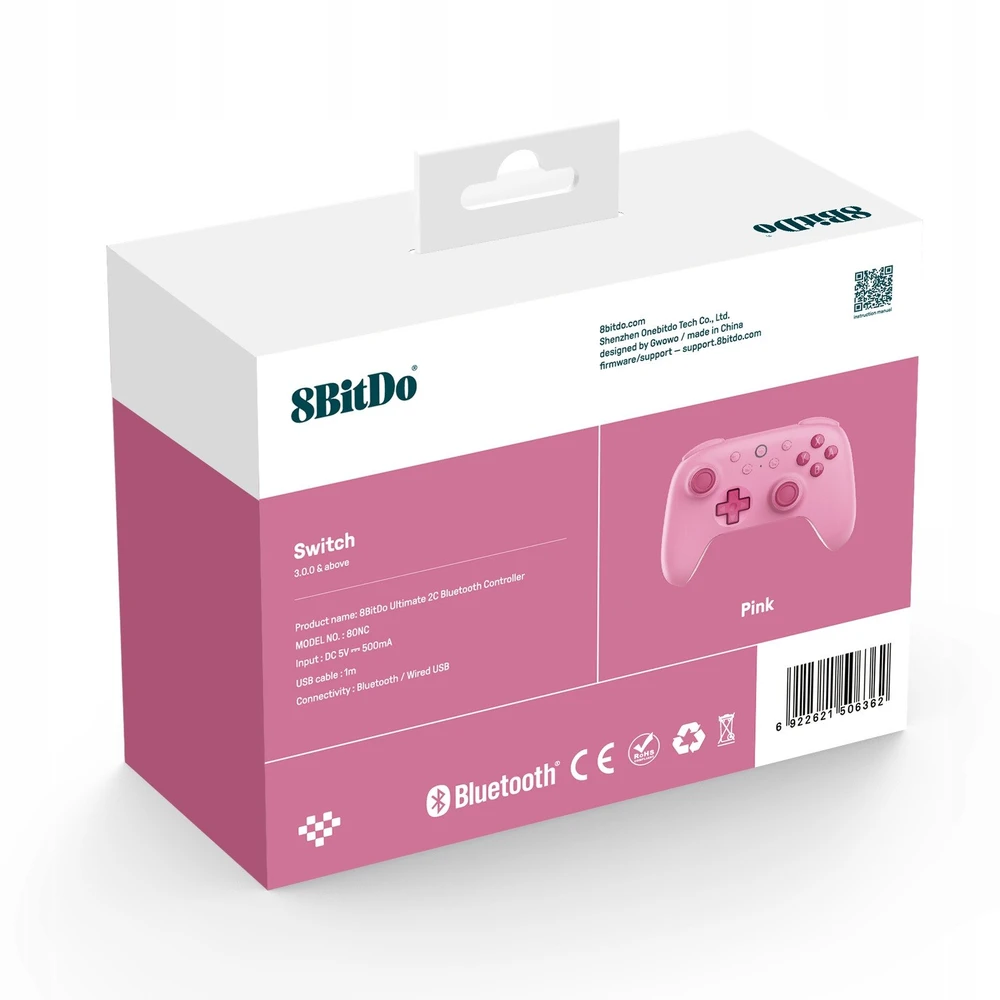 8BitDo Ultimate 2C BT Belaidis pultelis | Rožinis