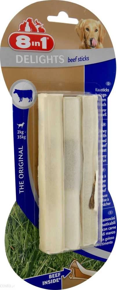 8in1 Skanėstas šuniui pałeczki o smaku wołowiny Delights 3 vnt.