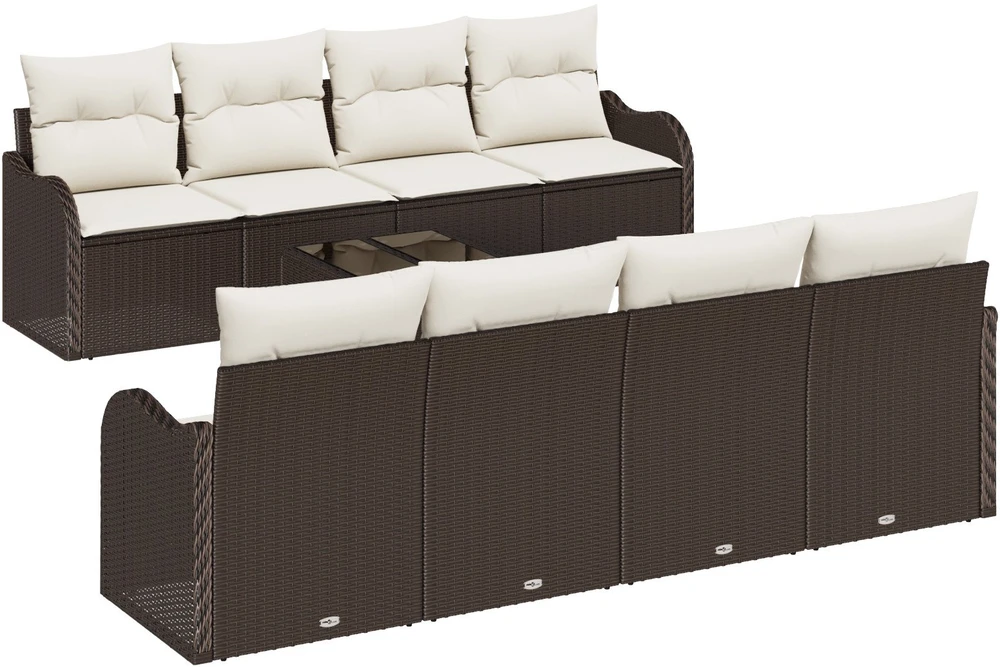 Sodo Sofų Rinkinys Ruda 55 x 55 x 37 cm poliratanas