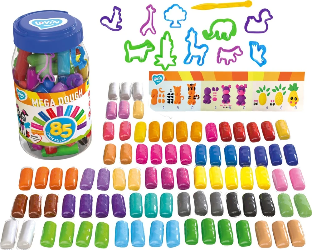 96 vnt. Plasticine Senso Plasticine Foam Clay Porolono rinkinys XXL