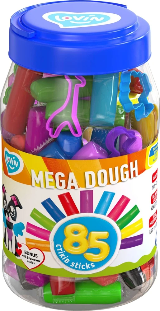96 vnt. Plasticine Senso Plasticine Foam Clay Porolono rinkinys XXL