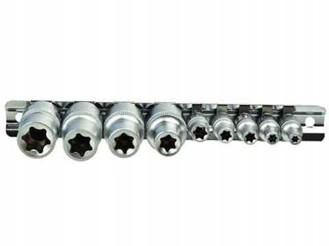 Geko 9el.kpl.nasadek torx E5-16,1/4&3/8''GEKO (50)