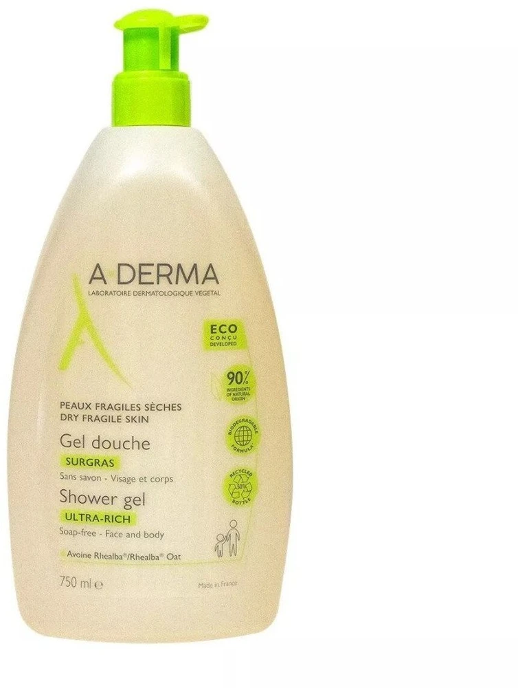 A-Derma Ultra-Rich Dušo želė, 750 ml
