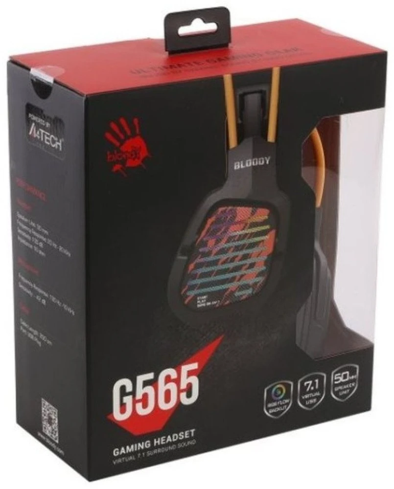 Ausinės A4Tech Bloody G565 Energy juoda
